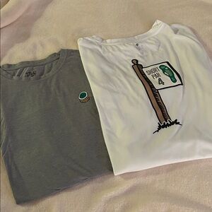Short Par 4 Gray and White Short Sleeve Tees